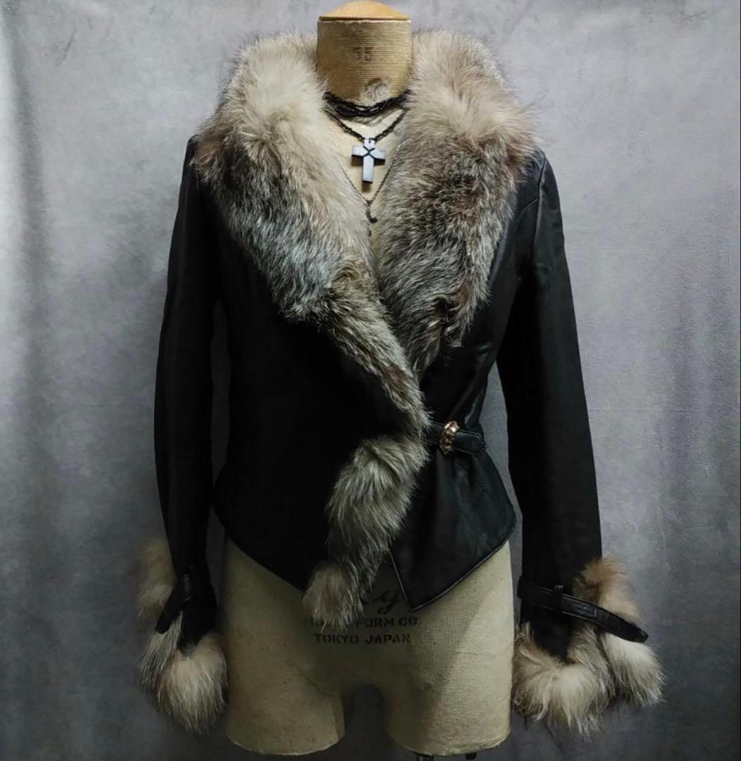 y2k　レザーコート　ファー　フェアリーグランジ　NANA