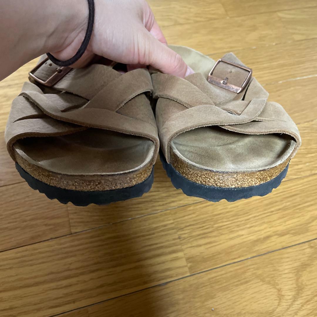 Birkenstock ベージュ クロスストラップ サンダル 41