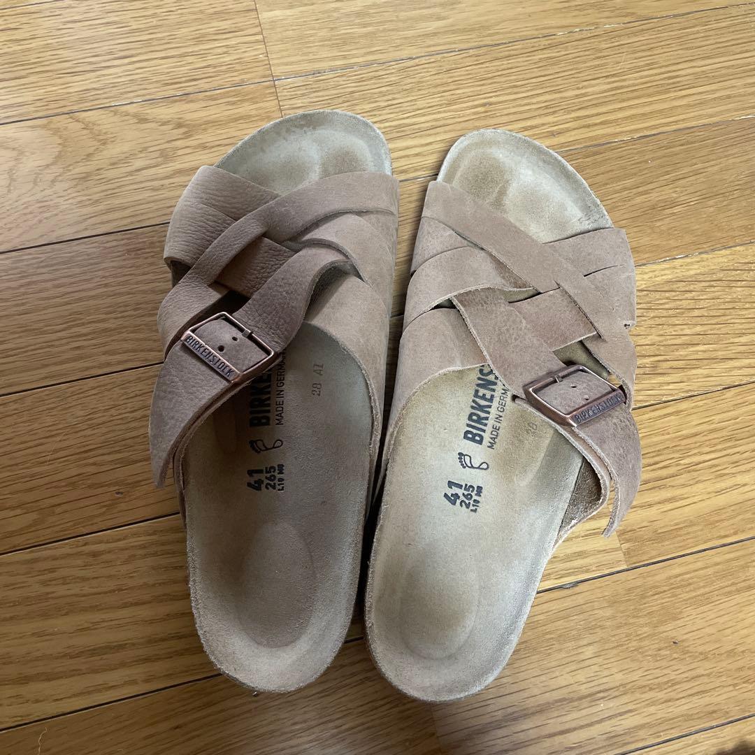 Birkenstock ベージュ クロスストラップ サンダル 41