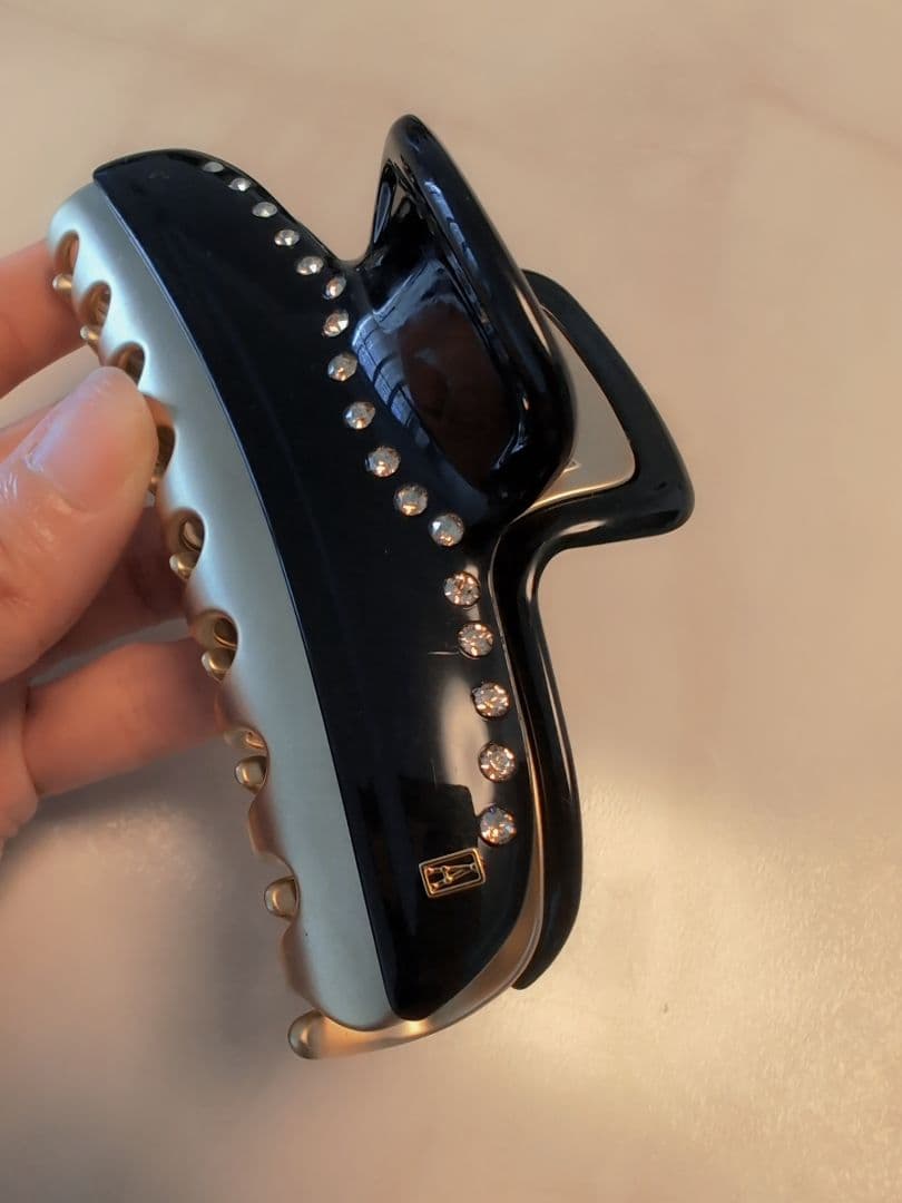 お受験★アレクサンドル ドゥ パリ ヘアクリップ（L）ストーン付き