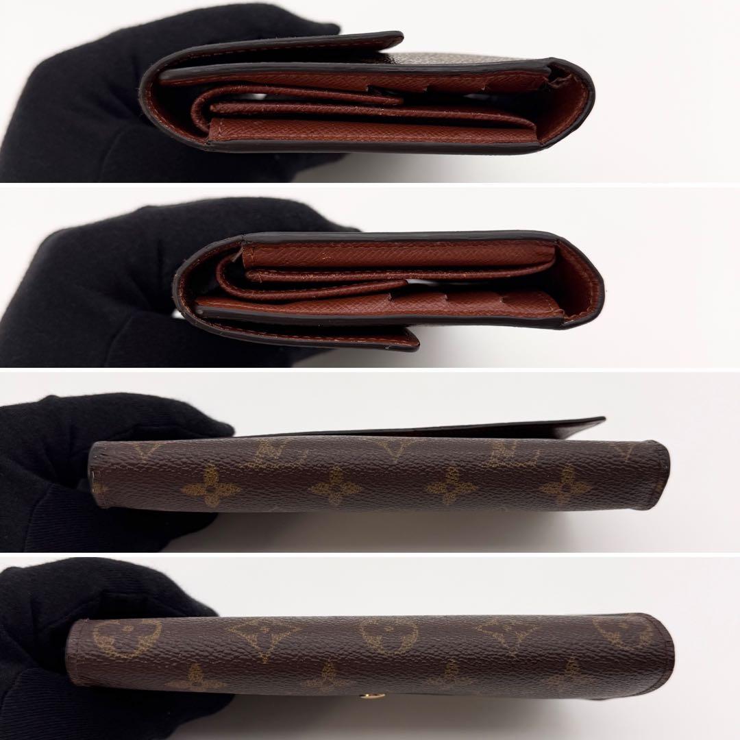 【良品】ルイヴィトン ポルトトレゾール インターナショナル モノグラム 財布 茶