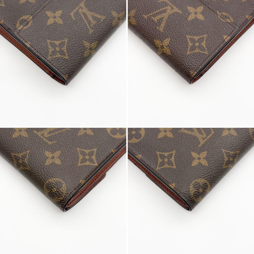 【良品】ルイヴィトン ポルトトレゾール インターナショナル モノグラム 財布 茶