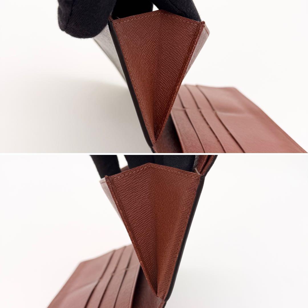 【良品】ルイヴィトン ポルトトレゾール インターナショナル モノグラム 財布 茶