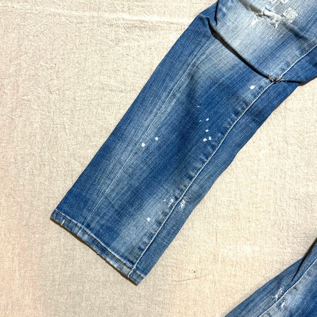DSQUARED2 TIDY BIKDER JEAN インディゴ ダメージ加工