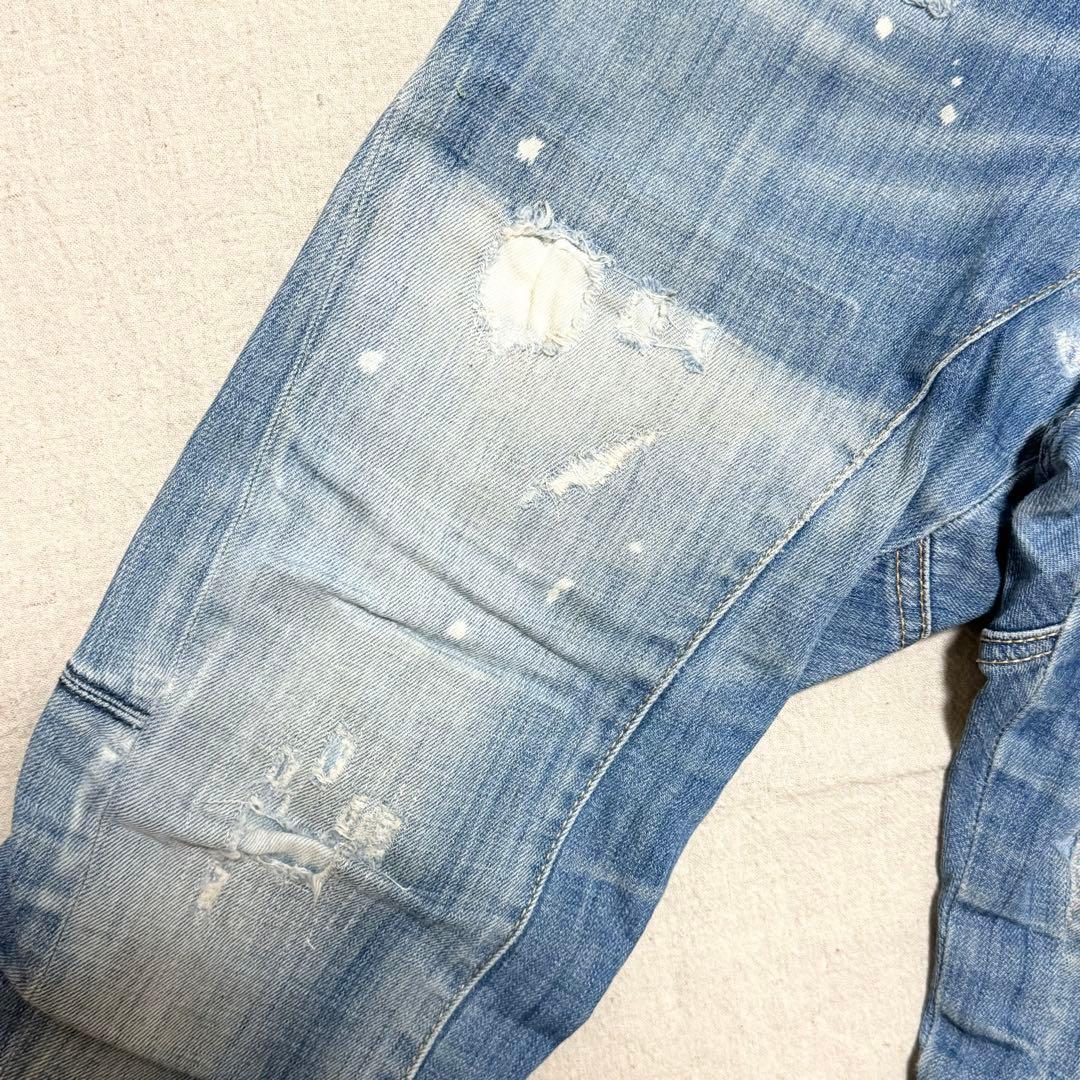 DSQUARED2 TIDY BIKDER JEAN インディゴ ダメージ加工