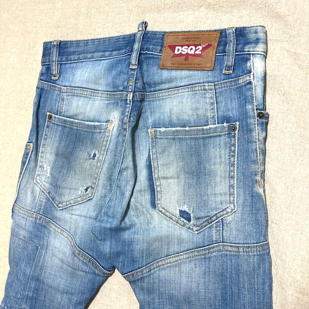 DSQUARED2 TIDY BIKDER JEAN インディゴ ダメージ加工