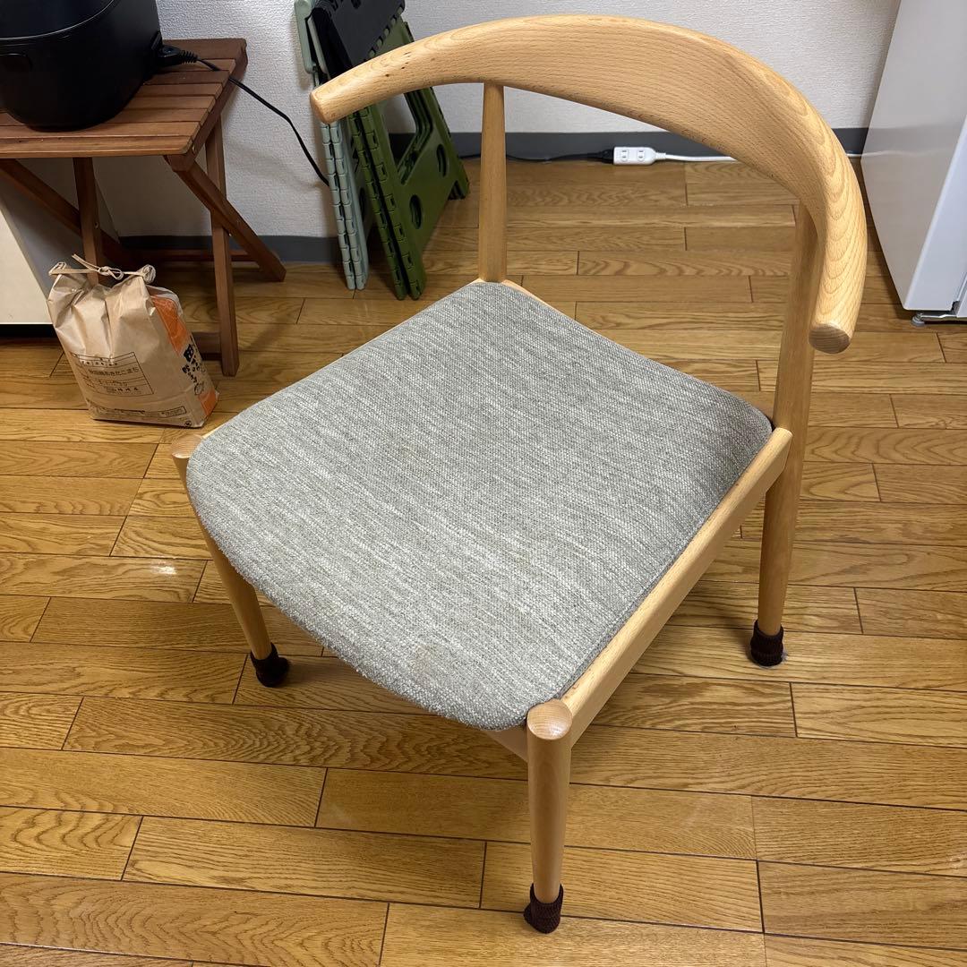 アーム付きダイニングチェア Nシールドファブリック 2脚(1脚のみも可)