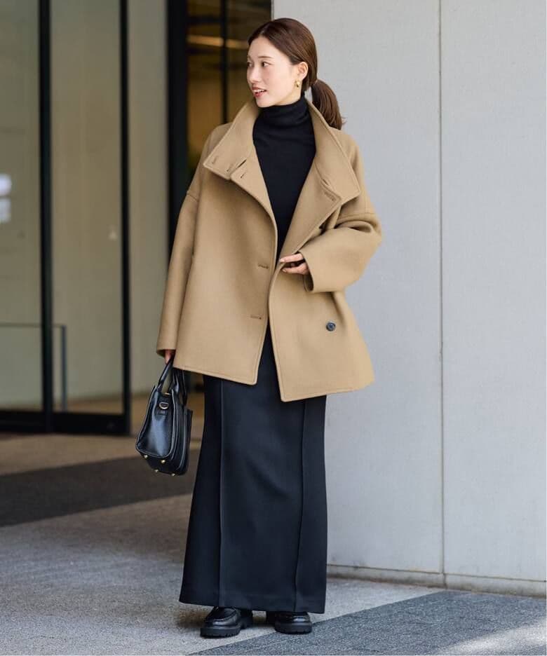 FRAMeWORKメルトンコクーンコート2【美品】キャメル36