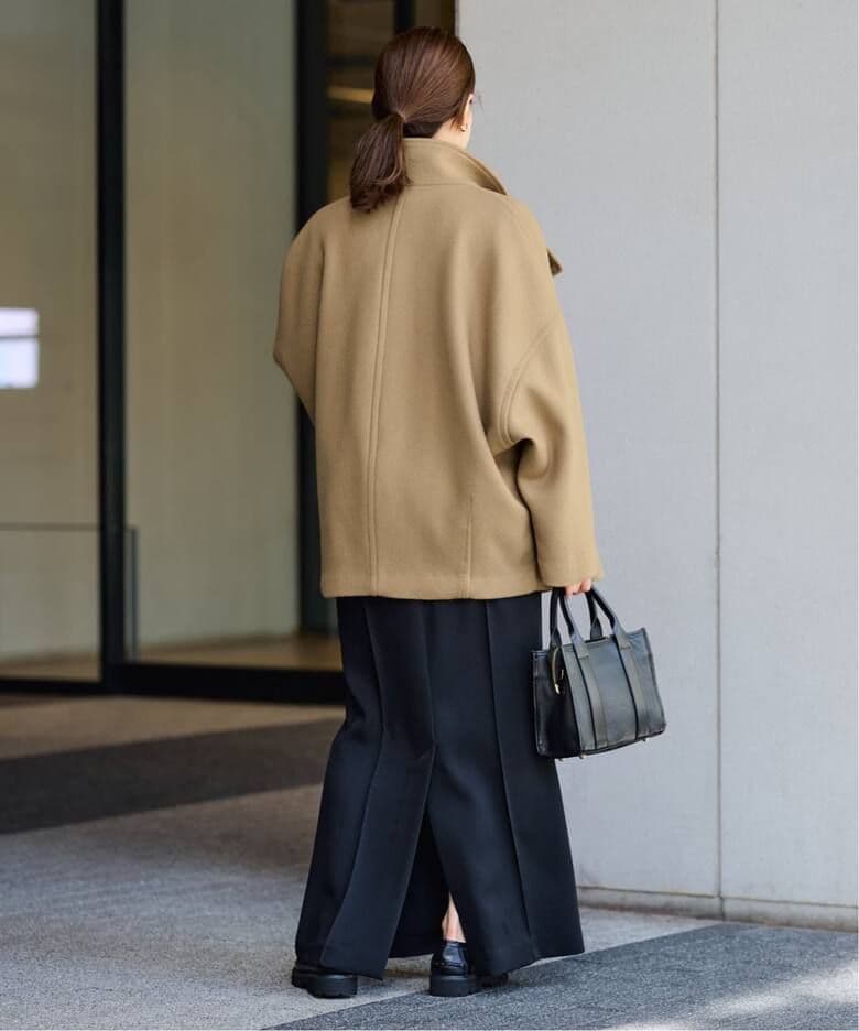 FRAMeWORKメルトンコクーンコート2【美品】キャメル36