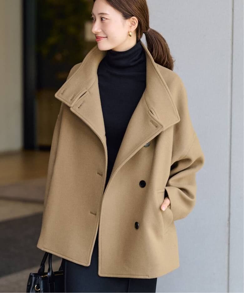 FRAMeWORKメルトンコクーンコート2【美品】キャメル36