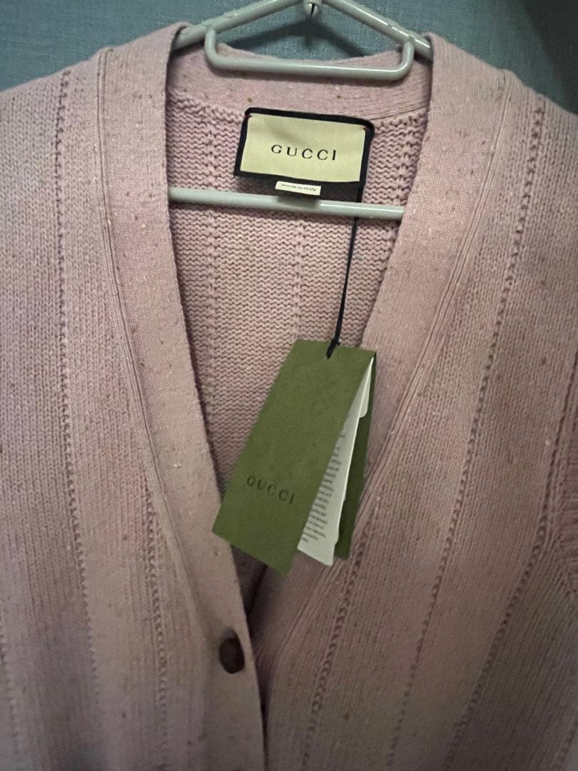 1月31まで GUCCI ベルト付き　リブウール　ニットベスト