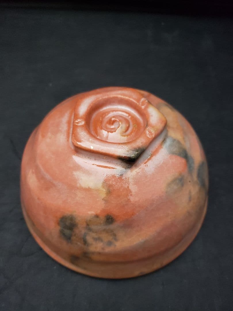 嶋台茶碗　松楽作　金色　銀色　茶碗