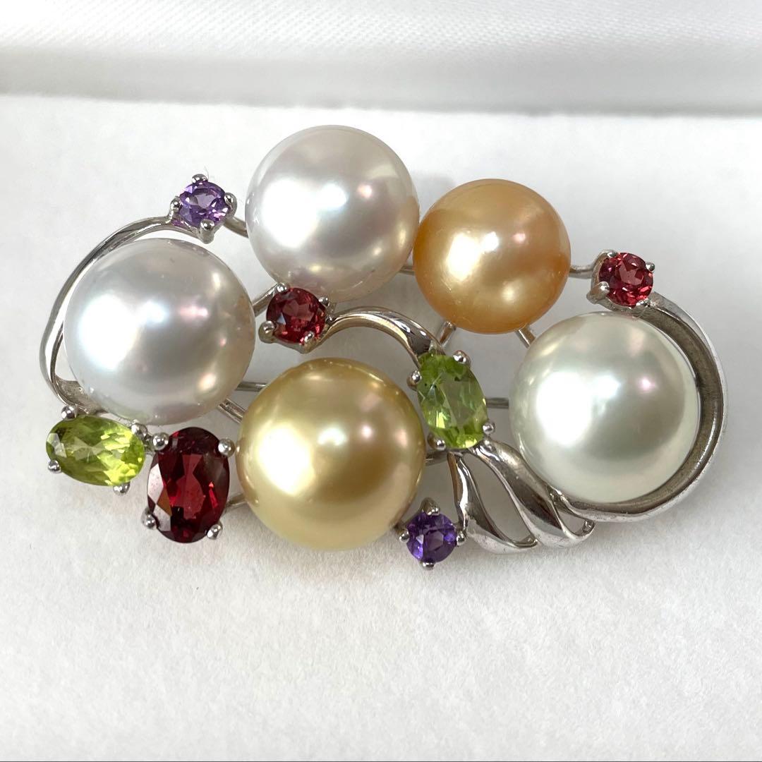 パールブローチ　白蝶真珠　入学式　卒業式　刻印　コサージュ　本真珠