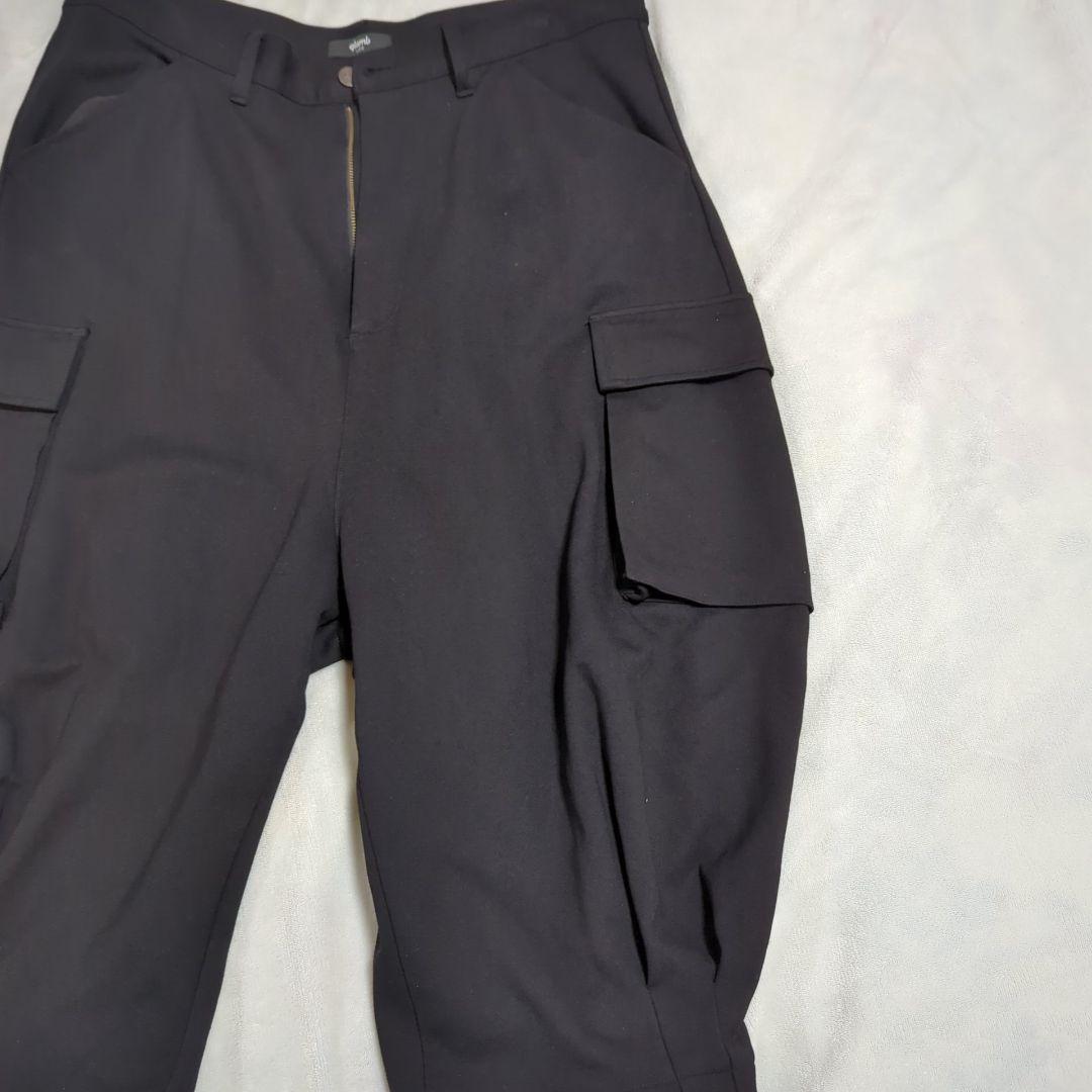 ！NDO様！！美品 23SS グラム クロップド サルエル カーゴ パンツ 黒