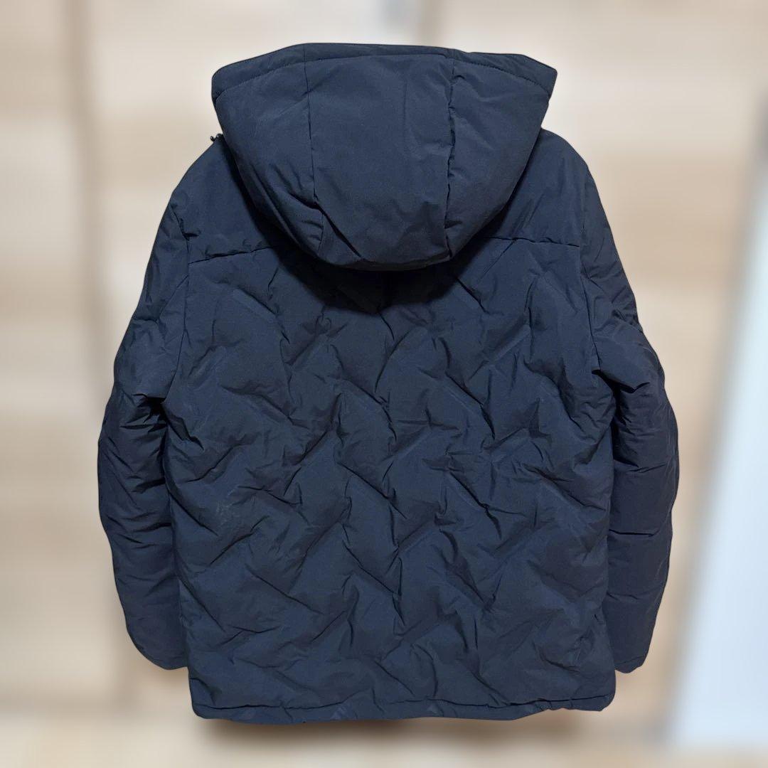 L ブラック系 モンベル ハイブリッドエコダウンジャケット フード取り外し可能