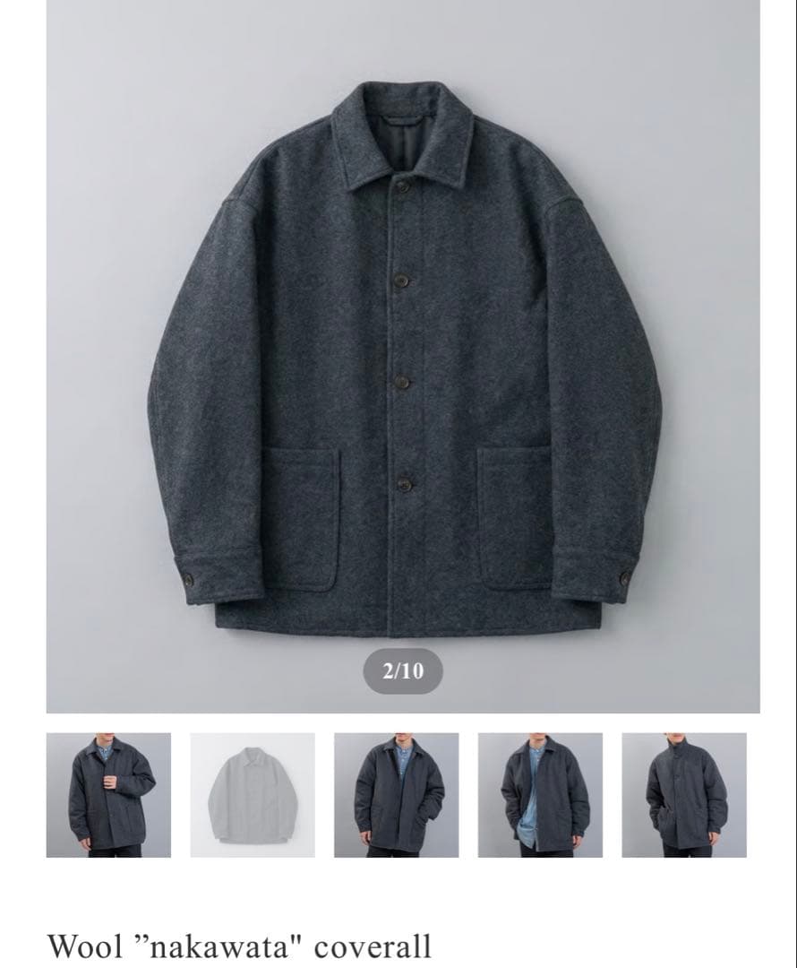 Wool ”nakawata\" coverall大山シュンサイズM