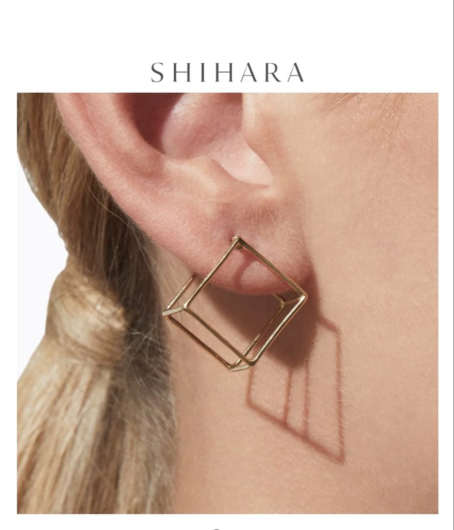 アクセサリー SHIHARA 3D COLLECTION Square Pierce 15