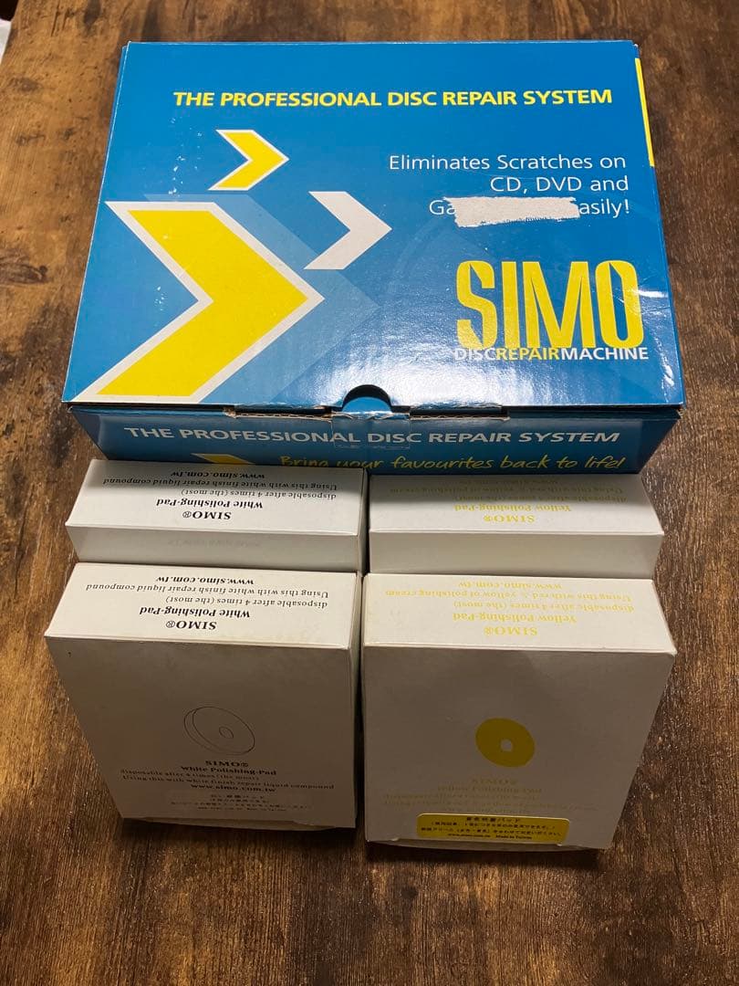 SIMO DSR-R1 ディスクリペア・クリーニングマシン+備品セット CD補修