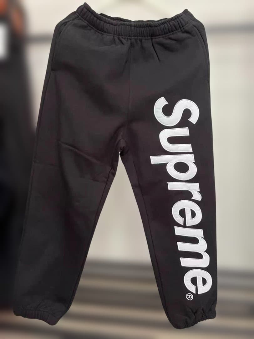 シュプリーム サテン アップリケ スウェットパンツ