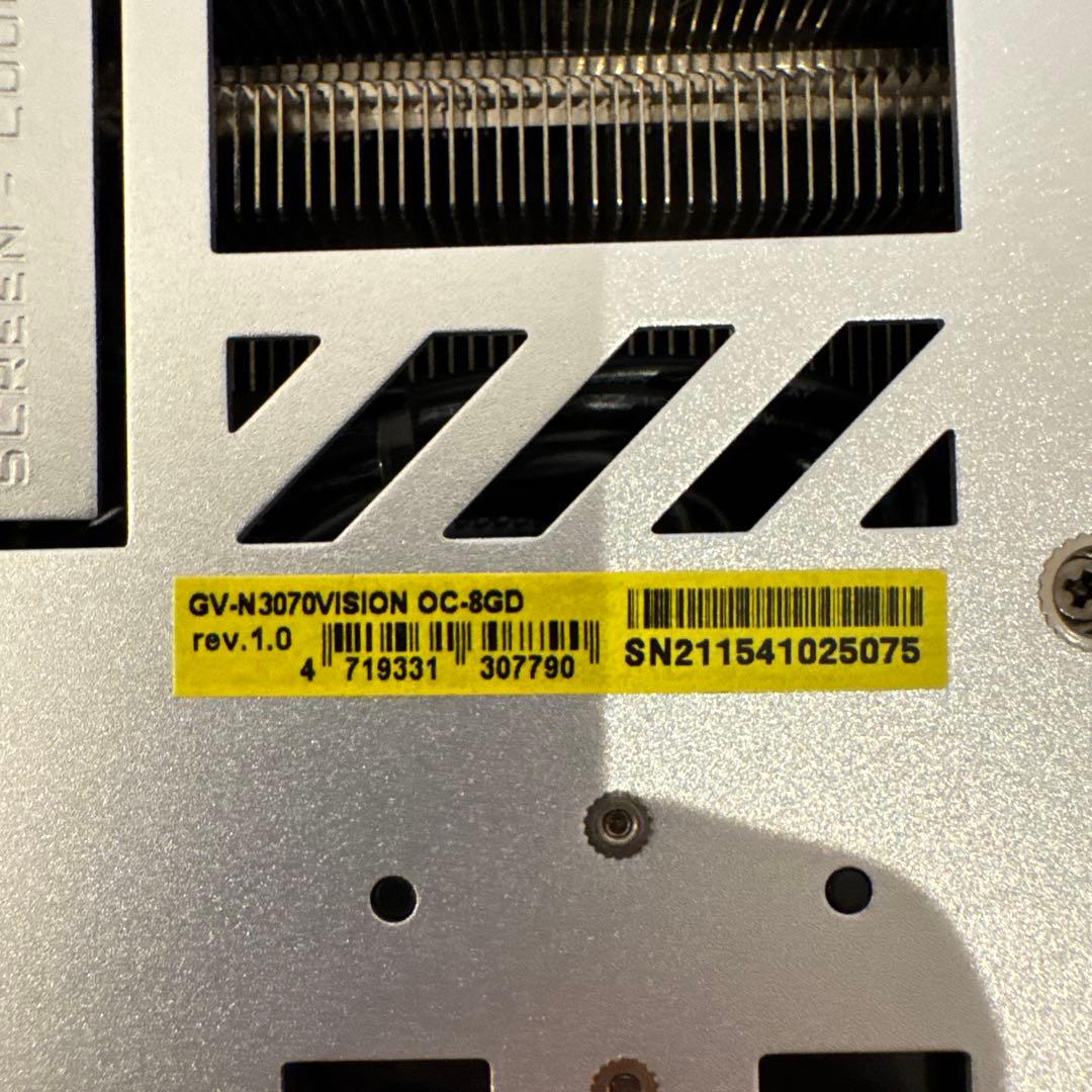 【動作確認済】GIGABYTE GeForce RTX 3070