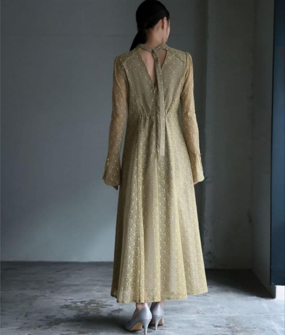 極美品 ANDRESD アンドレスド バックオープンジオメトリックドレス M