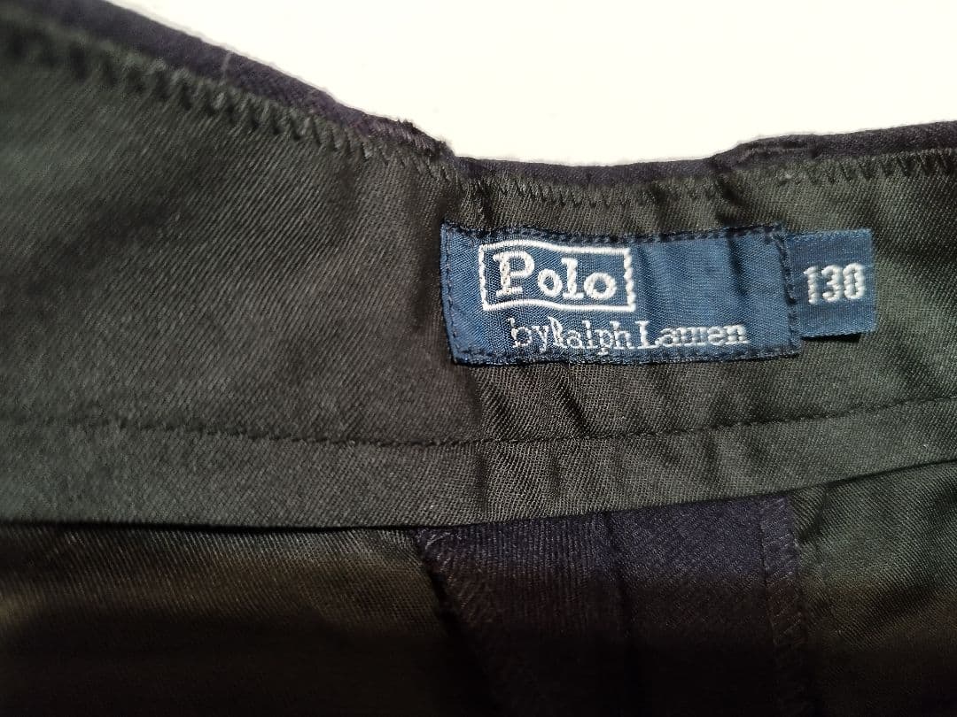 未使用 ポロバイラルフローレン スーツセット ブレザー 紺色 金ボタン 140