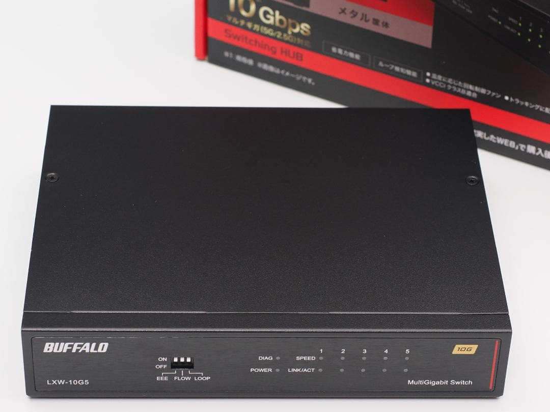 10Gスイッチングハブ BUFFALO LXW-10G5