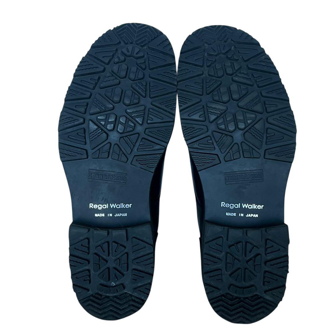 極美品 リーガルウォーカー 24.5 レザー シボ革 Uチップ ゴアテックス 黒