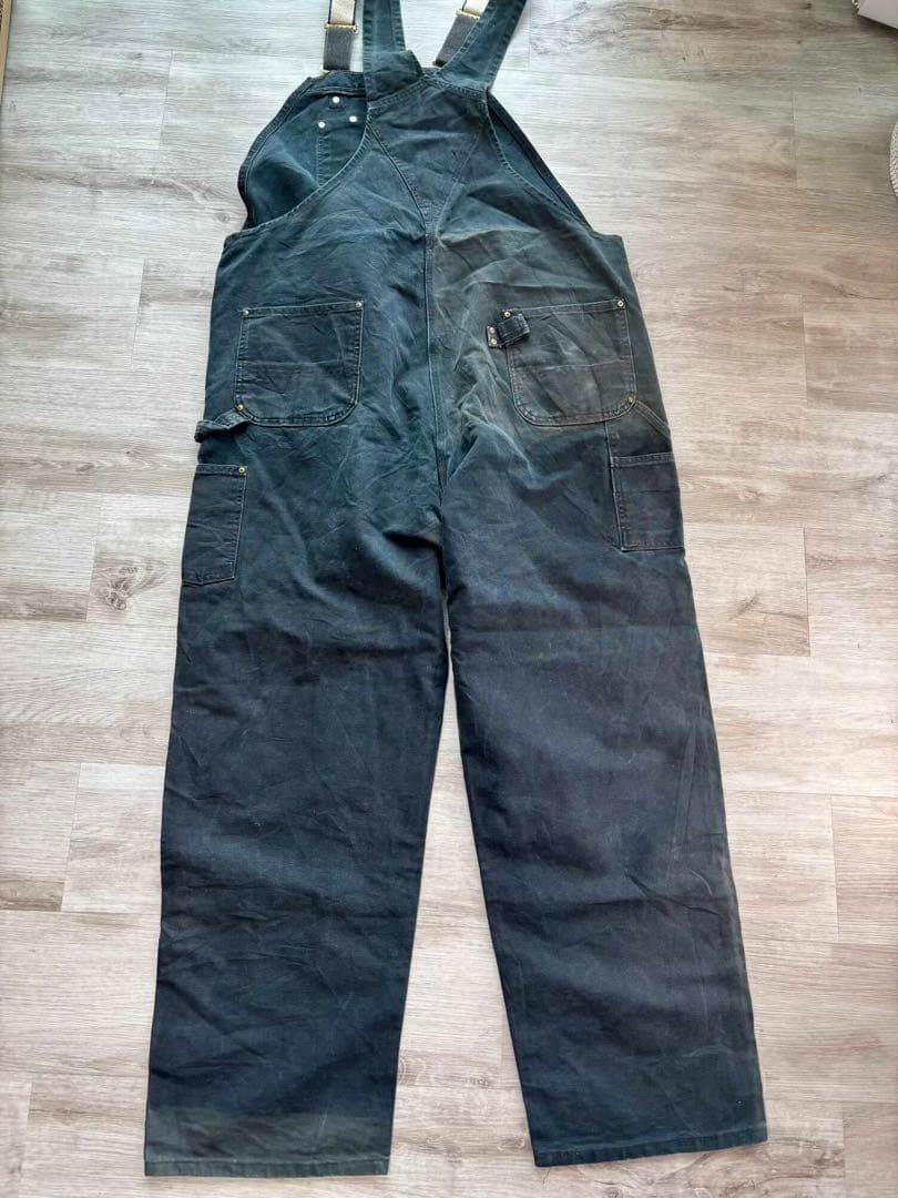 43 Carhartt オーバーオール ダブルニー ブラック フェード 00s