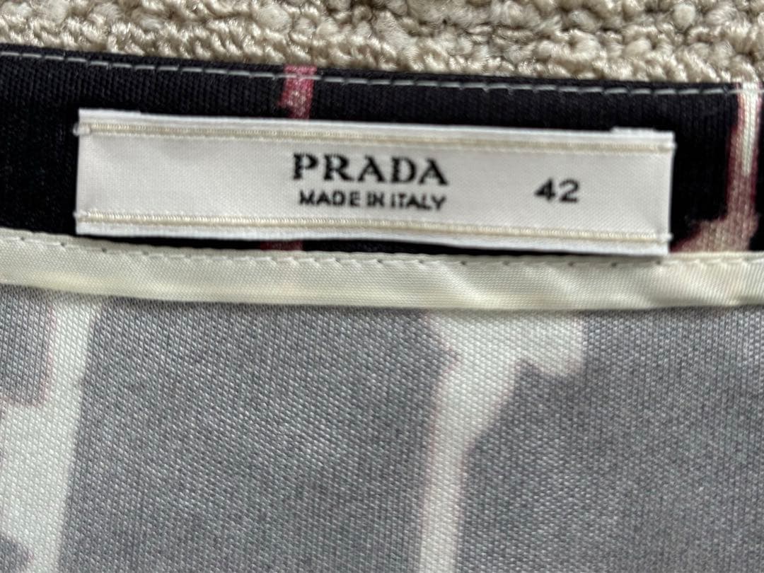 極美品PRADA シルク100%ストレッチワンピース 42