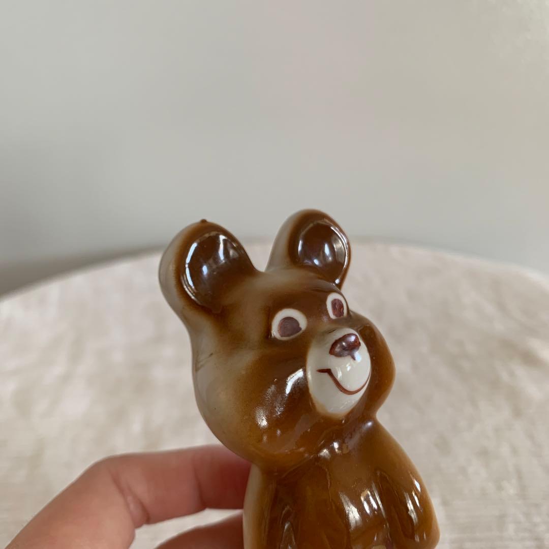 ヴィンテージ こぐまのミーシャ モスクワオリンピック 陶器 アンティーク