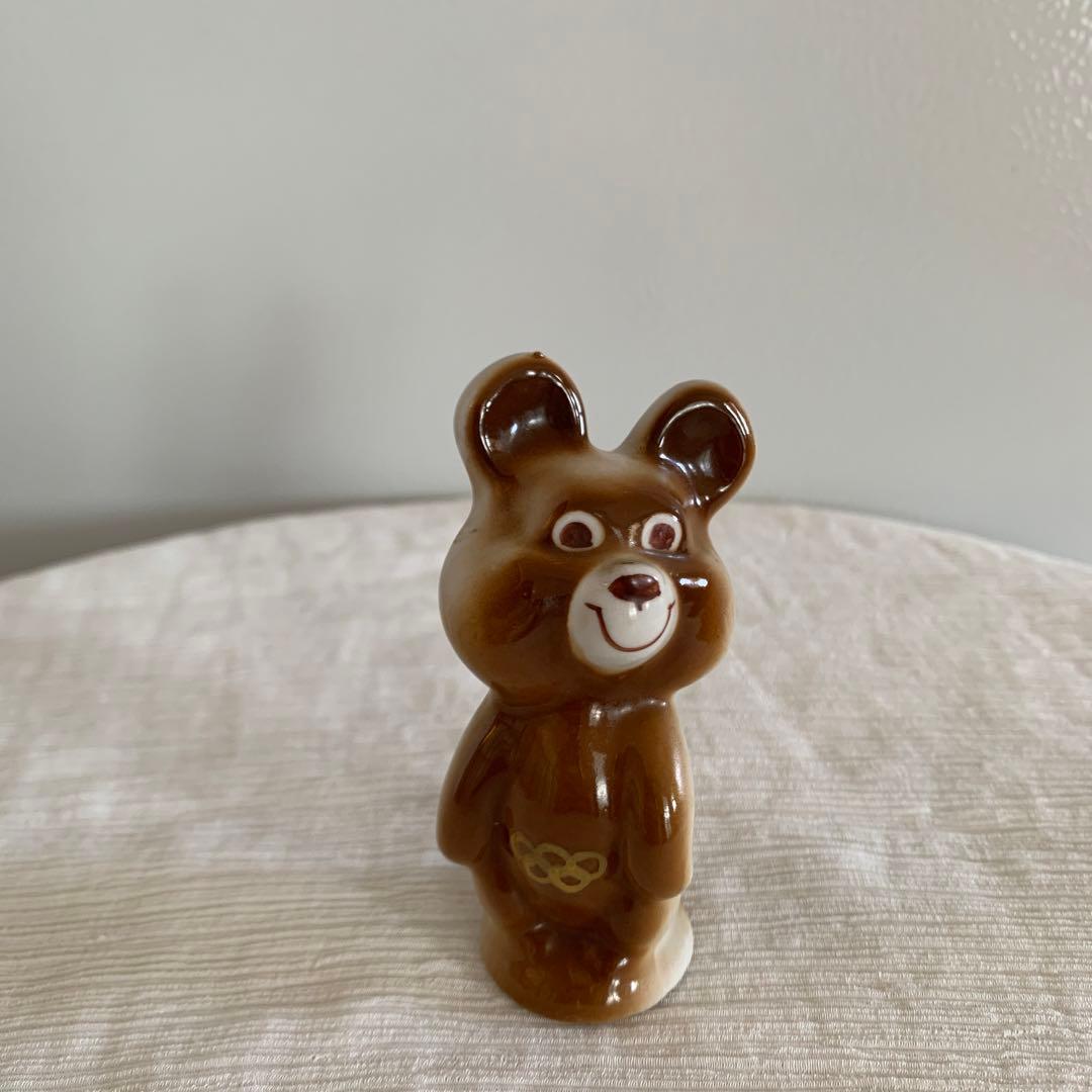 ヴィンテージ こぐまのミーシャ モスクワオリンピック 陶器 アンティーク