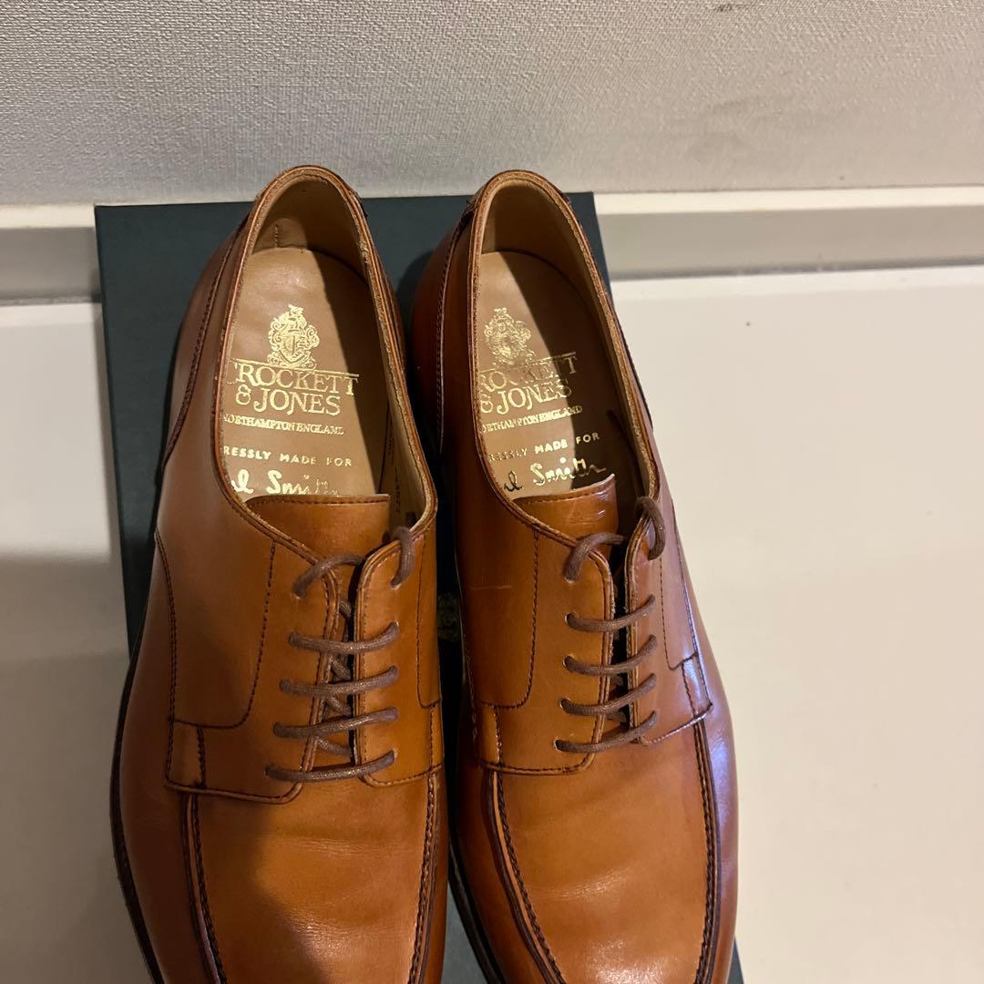 クロケット&ジョーンズ　ポールスミス別注　ドレスシューズ　キャメル　7.5