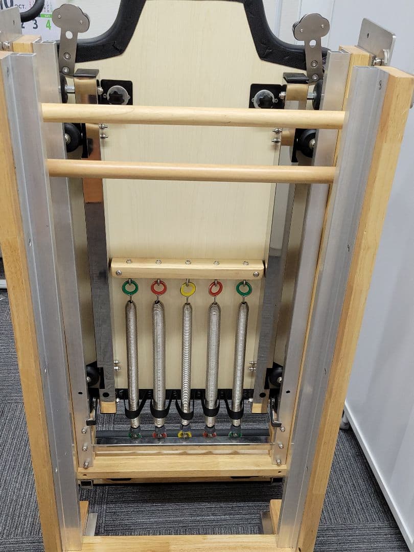 【業務用】折りたたみ式 ピラティス リフォーマー フルセット 木製フレーム