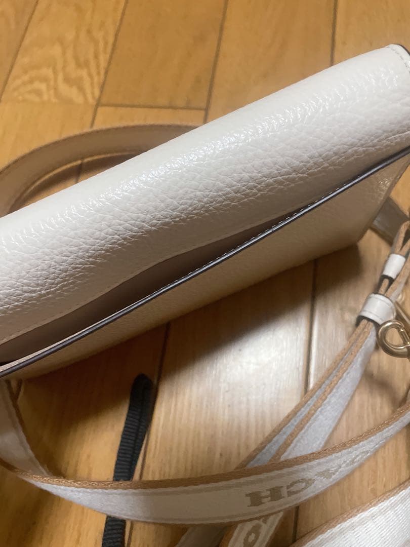 COACH ホワイトレザー ショルダーバッグ スマホショルダー ウォレット