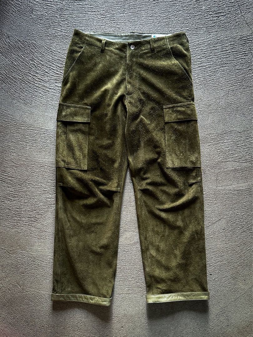 【新品未使用品/予約完売品】MOTO 洗える本革カーゴパンツ　Lサイズ