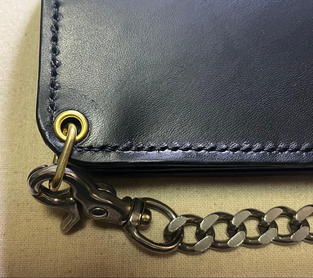 ミドル トラッカーウォレット 姫路レザー タンニン鞣し ギターピックポケット付き