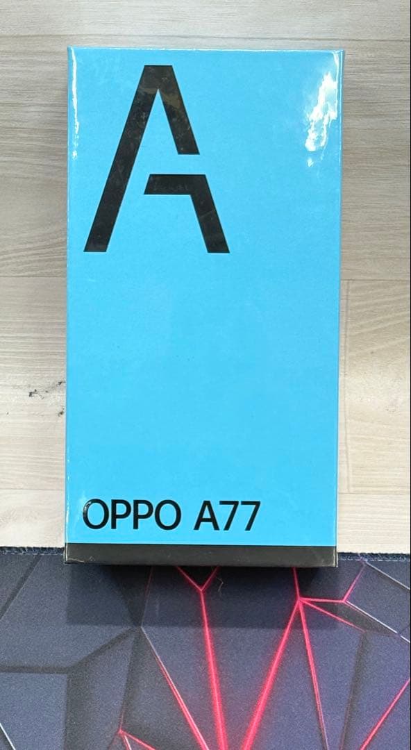新品未開封品OPPO A77 128GB 4GB RAM ブルー　スマートフォン