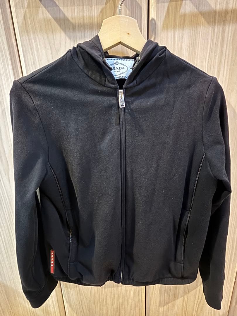PRADA ブラック フード付きジャケット S