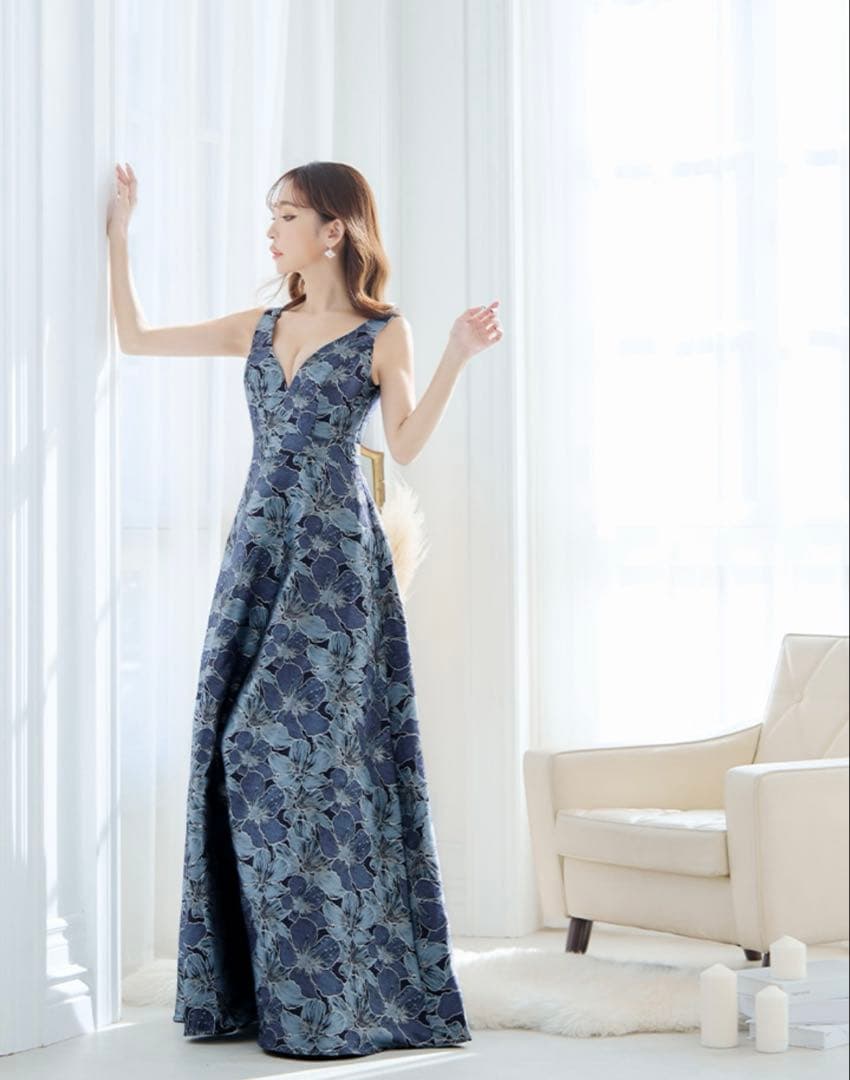 sugar セッタン　フラワープリント　ロングドレス