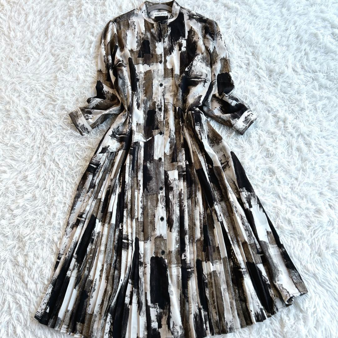 SUM1 STYLE スミスタイル 斜めプリーツワンピース イアパピヨネ