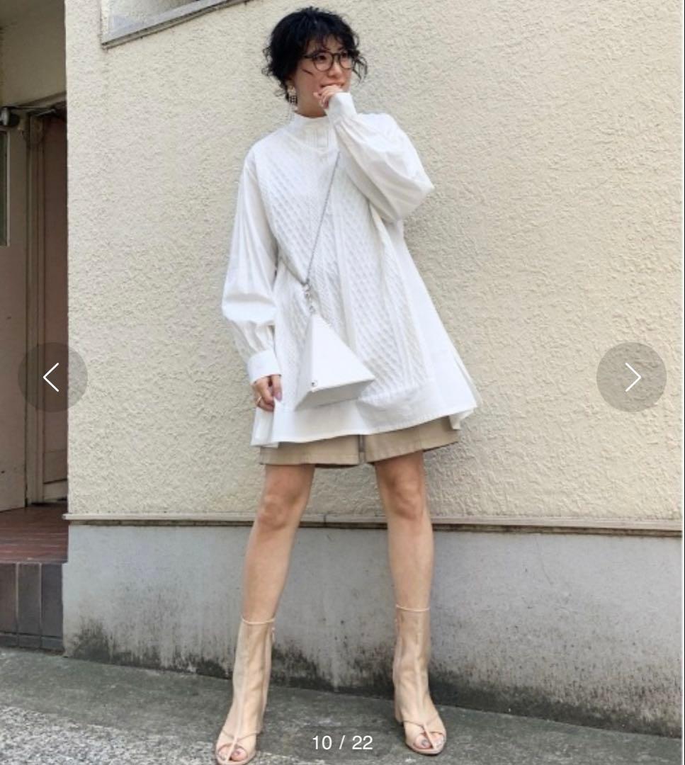 極美品】Ameri VEST DOCKING SHIRT アメリ　トップス　秋