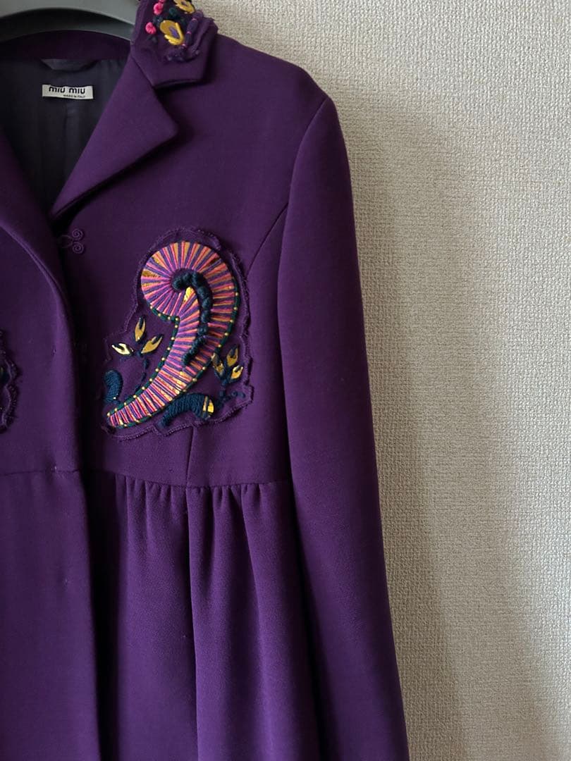 MIUMIU コートパープル