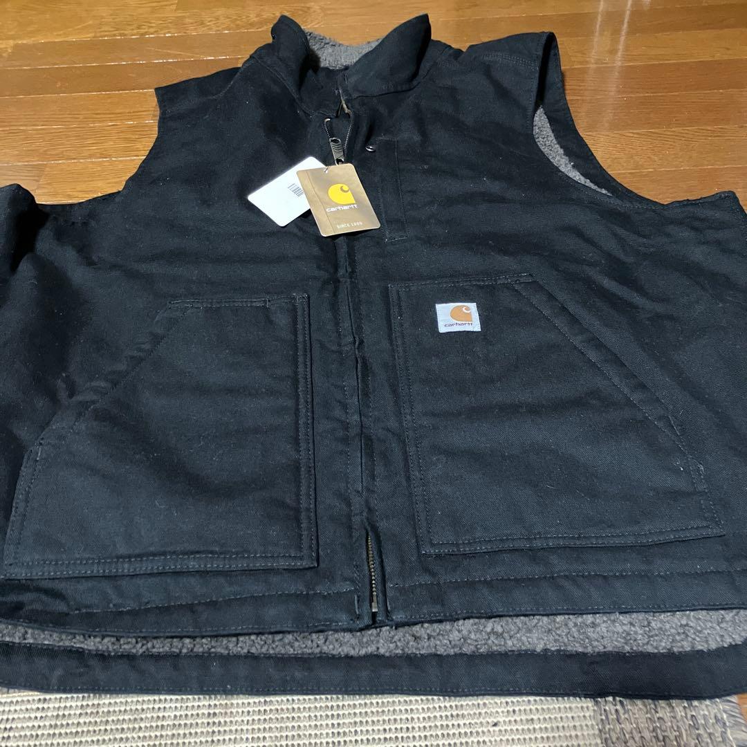 Carhartt ブラックベスト フリース裏地