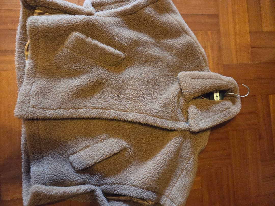 美品マックマーラMax Maraテディベアケープキャメル