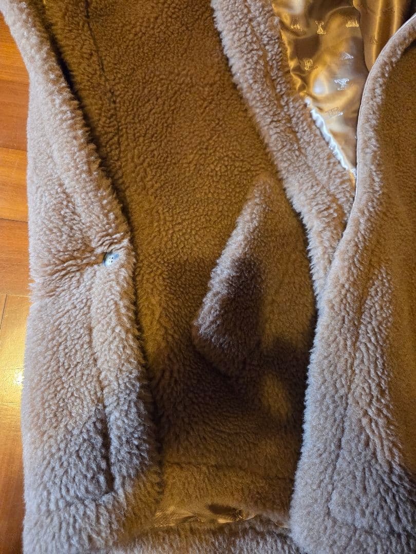 美品マックマーラMax Maraテディベアケープキャメル