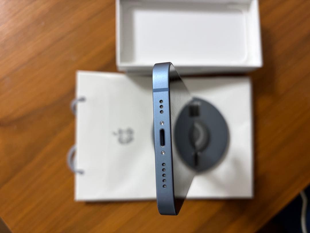 【年内値下げ可】iPhone本体　14ブルー 充電最大容量98% SIMフリー