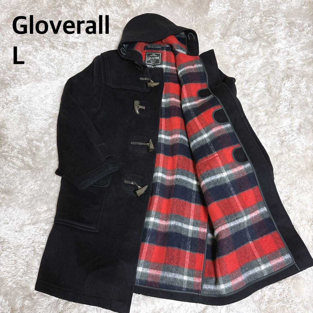 英国製Gloverall グローバーオール　 L ダッフルロングコート ネイビー