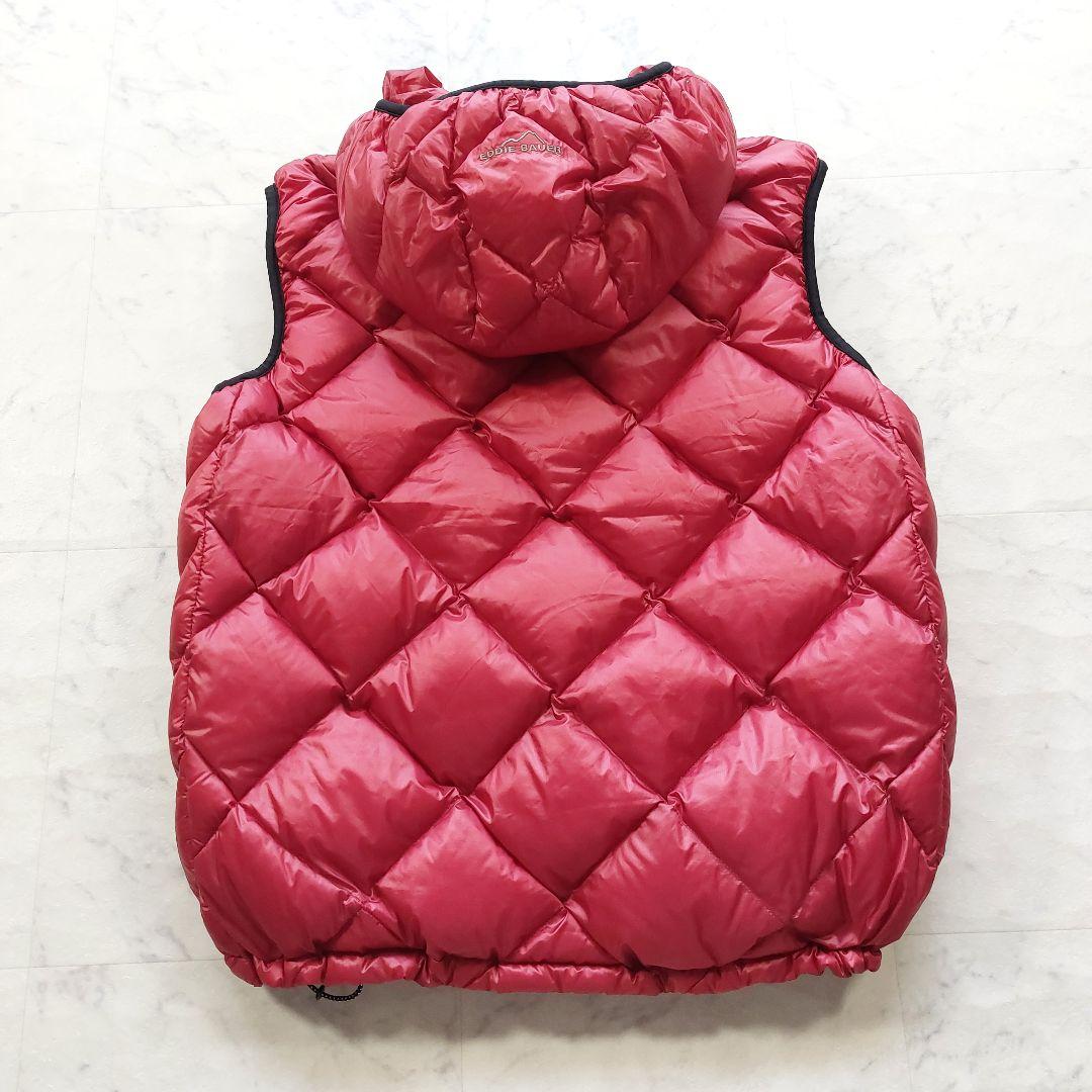 未使用級 高級グースダウン エディーバウアー ダウンベスト XL 赤