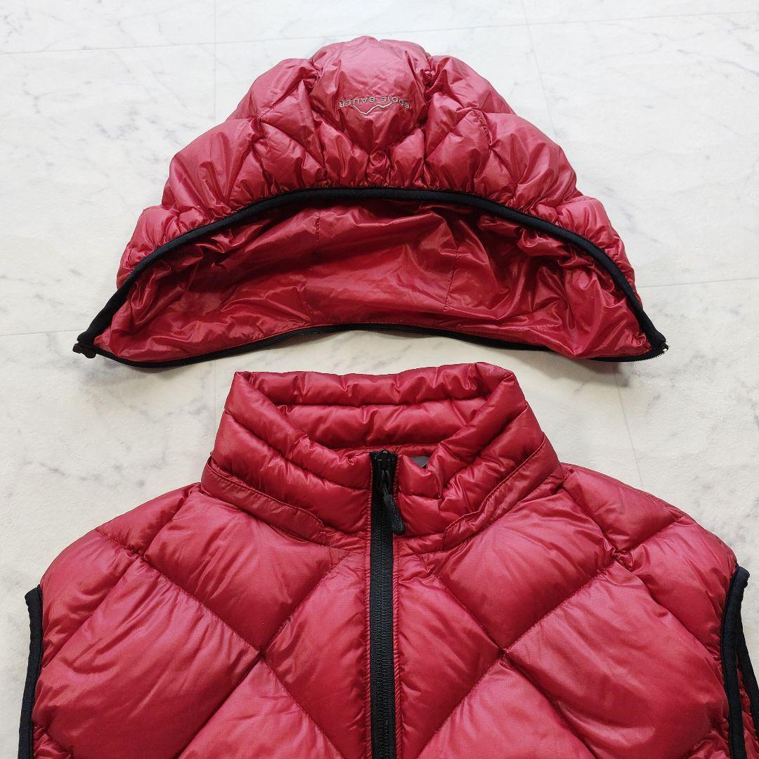 未使用級 高級グースダウン エディーバウアー ダウンベスト XL 赤